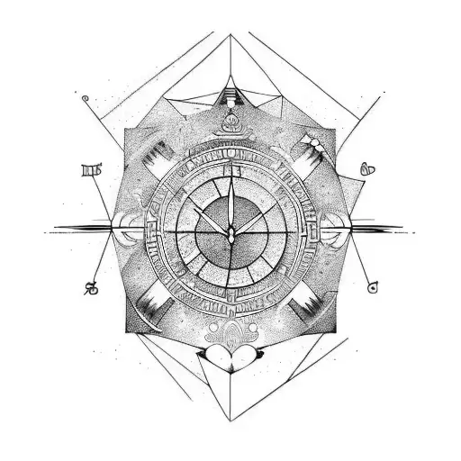 Libra and Leo zodiac signs combined tattoo design idea