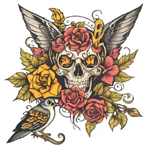 Thriving and surviving tattoo design idea