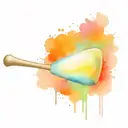 pastel baseball bat with needles tattoo design idea