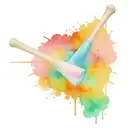 pastel baseball bat with needles tattoo design idea