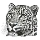 leopard face tattoo design idea