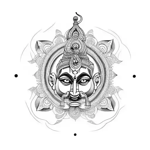 hindu god tattoo design idea