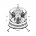 Design a dotwork tattoo that represents the client's occupation as a heavy equipment operator in a visually captivating way tattoo design idea