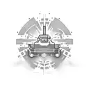 Design a dotwork tattoo that represents the client's occupation as a heavy equipment operator in a visually captivating way tattoo design idea