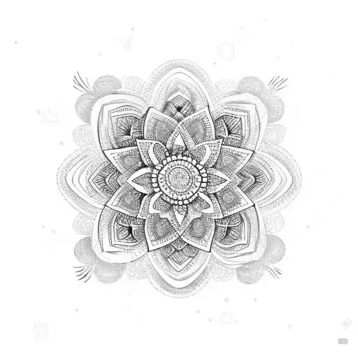 mandala, love, flower, cool, awesome, empathy  tattoo design idea