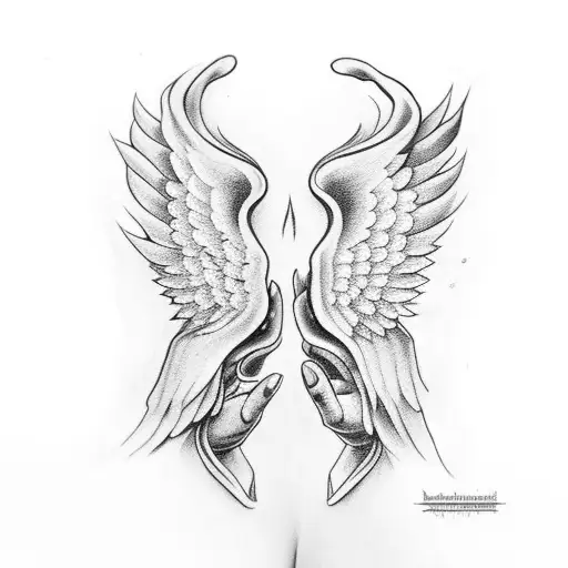 angel wings tattoo designs on wrist