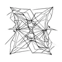 birds coming through a geometric figure tattoo design idea