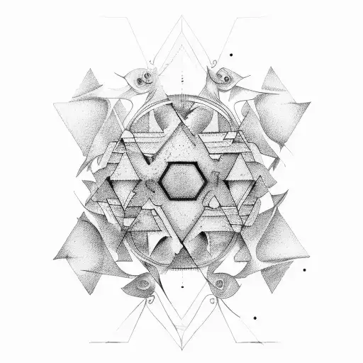 Ctulhu, geometry, alchemy tattoo design idea