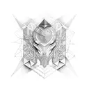 Ctulhu, geometry, alchemy tattoo design idea
