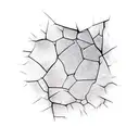 cracked glass tattoo design idea