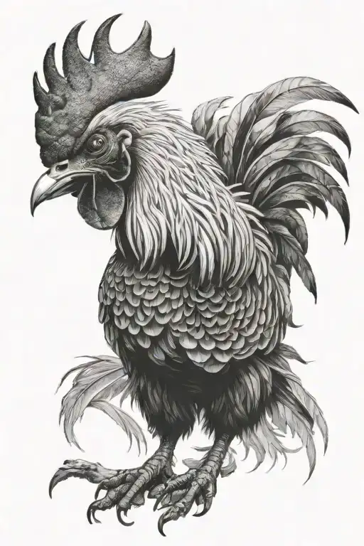 Fighting Rooster in the philippines tattoo design idea