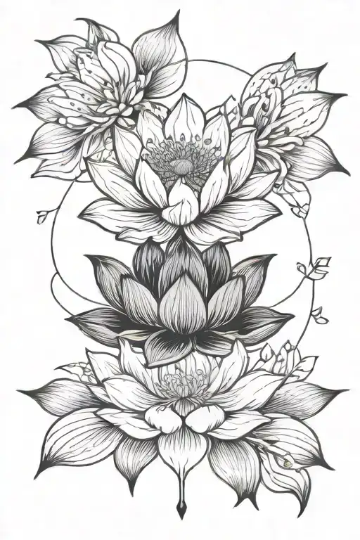 Combine a lotus flower with a psychology symbol, representing inner peace and mental well-being tattoo design idea