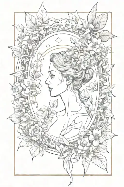 inner-peace and mindfullness botanica tattoo design idea