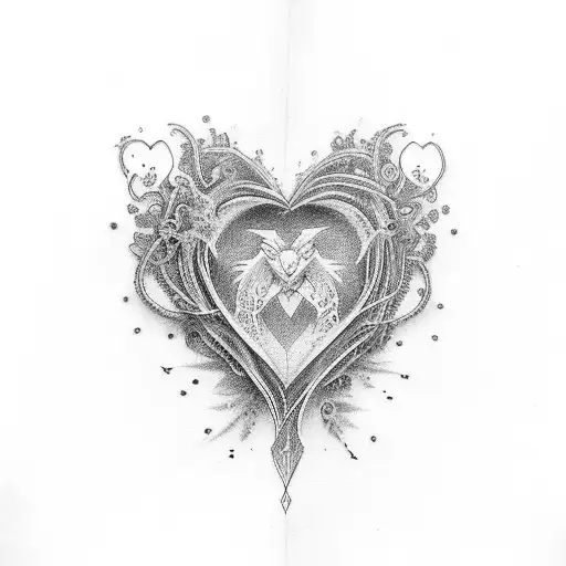cold heart tattoo design idea
