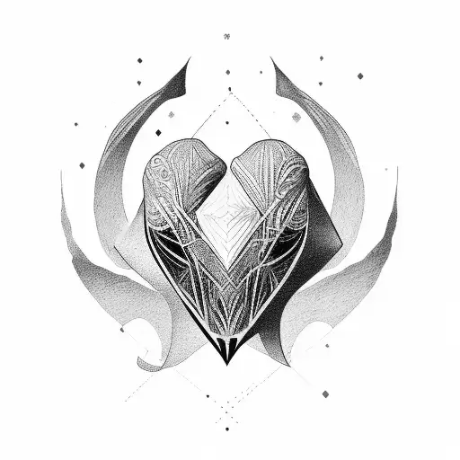 cold heart tattoo design idea