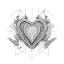 cold heart tattoo design idea