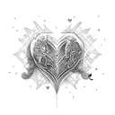 cold heart tattoo design idea