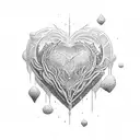 cold heart tattoo design idea