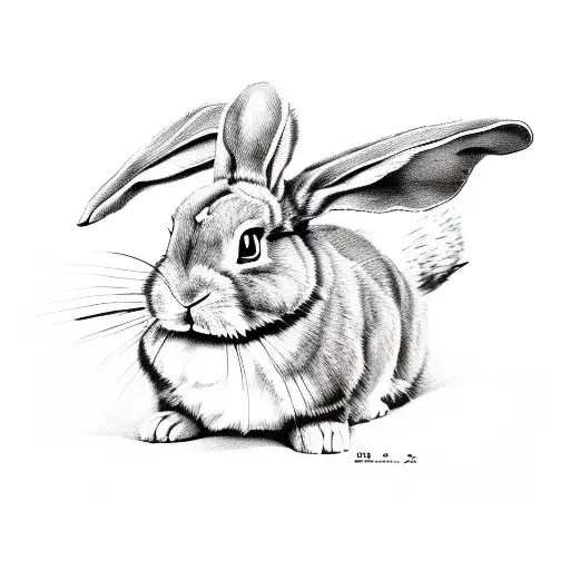 buster bunny tattoo design idea