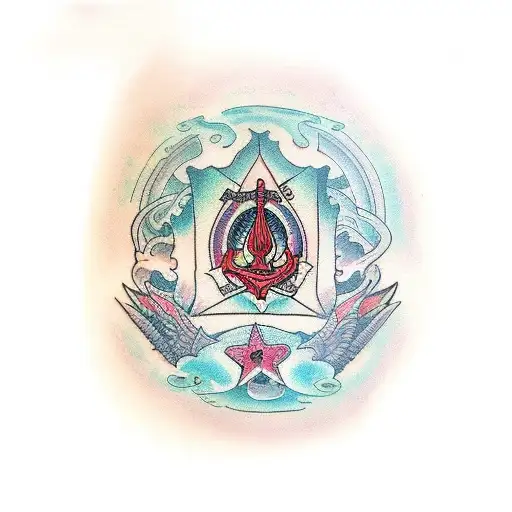 karma and moksha tattoo design idea