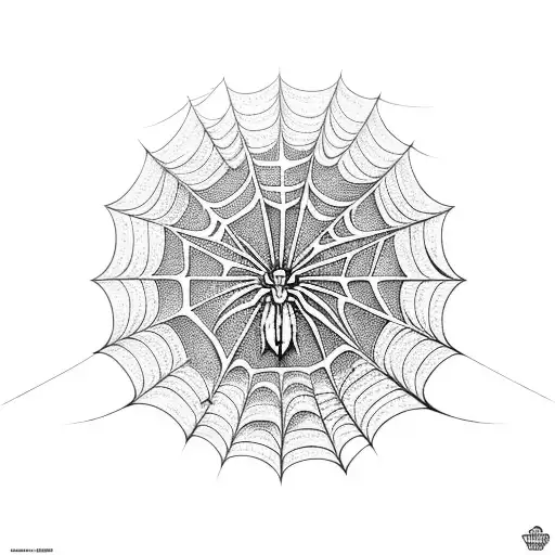 Spider Web tattoo design idea