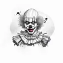 sad clown  tattoo design idea