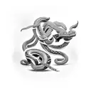 Voodoo snake diamonds witchcraft tattoo design idea