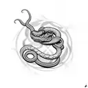 Voodoo snake diamonds witchcraft tattoo design idea