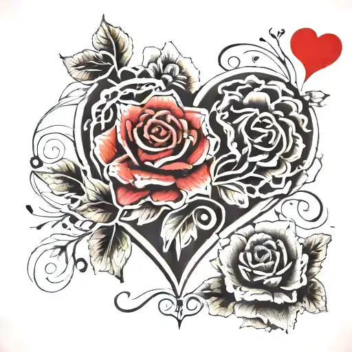 beautiful mom and dad heart line tattoo  tattoo design idea