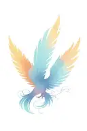 Phoenix wings spread tattoo design idea