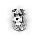 mini schnauzer tattoo design idea