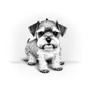 mini schnauzer tattoo design idea