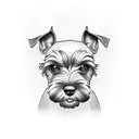 mini schnauzer tattoo design idea