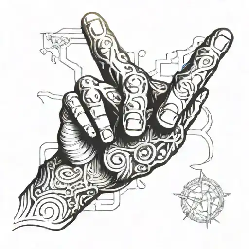 hand of god davinci  tattoo design idea