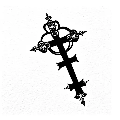 holy rosary tattoo design idea