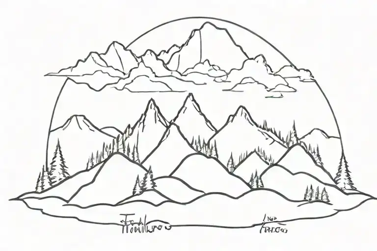 vancouver mountains tattoo design idea