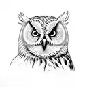 owl with Philly skyline tattoo design idea