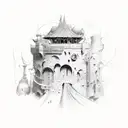 time travel theme tattoo design idea