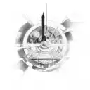 time travel theme tattoo design idea