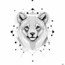 ursa major stars tattoo design idea