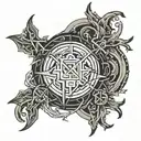 bind runes tattoo design idea