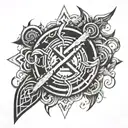bind runes tattoo design idea