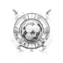 Football  tattoo design idea