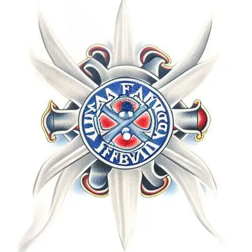 navy, firefighter, family, God tattoo design idea