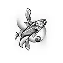 fish hook tattoo design idea