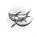 fish hook tattoo design idea