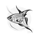 fish hook tattoo design idea