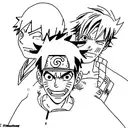 Luffy and naruto tattoo design idea