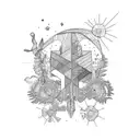 san Andrés isla  tattoo design idea