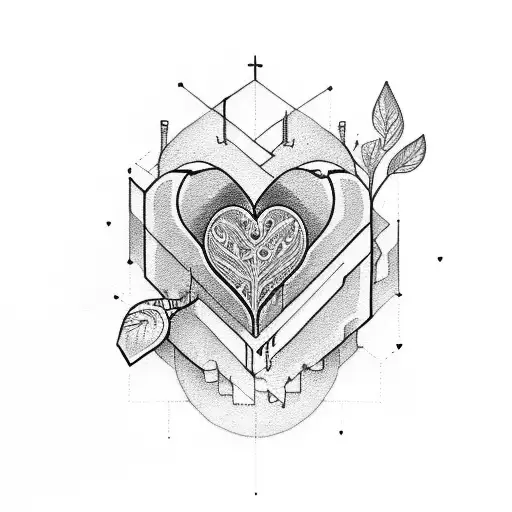 Crying Heart tattoo design idea